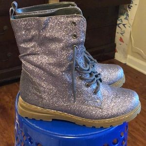 Pre-Owned  Glitter Combat Boots Women’s Size 10